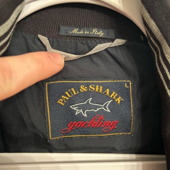 Men's Gray Checkered Zip Jacket Paul & Shark - Picture 3 of 16